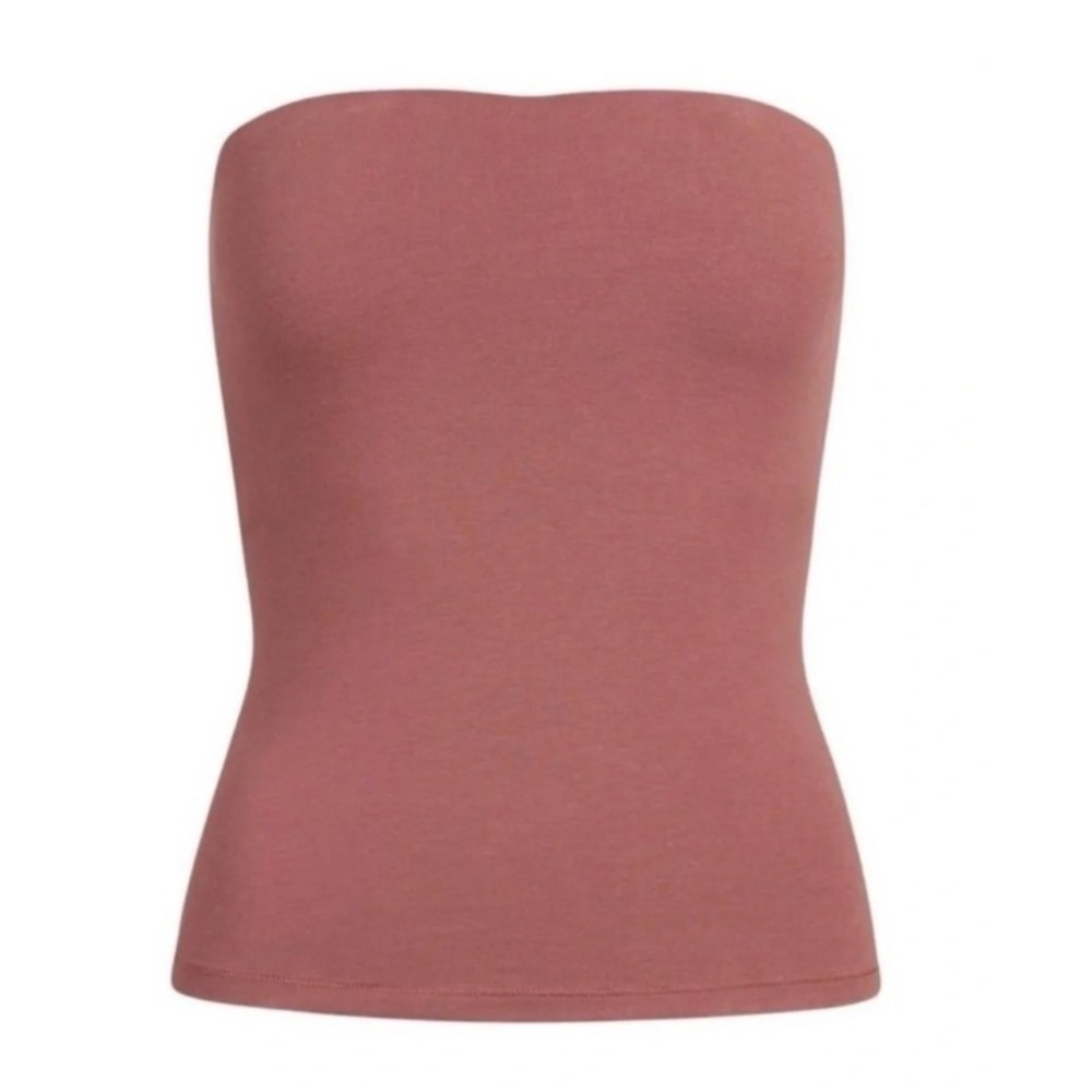 Skims Cotton Jersey Tube Top Redwood TP-TUB-9545W Womens Large Strapless Tank